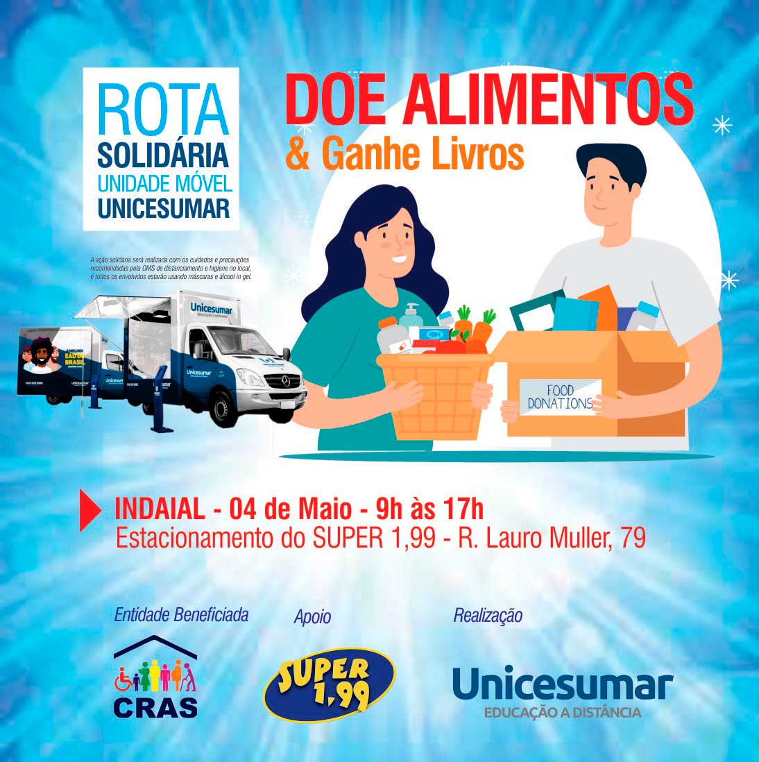 Rota Solid Ria Unicesumar Arrecada Alimentos Em Troca De Livros