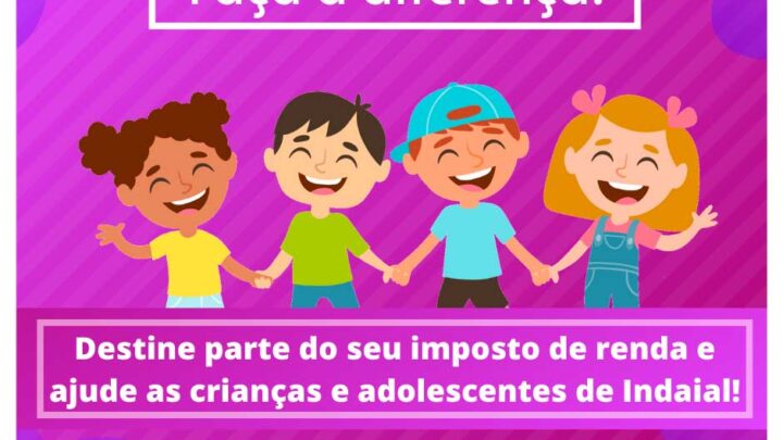 Contribuintes de Indaial podem destinar até 30 de abril parte do Imposto de Renda para auxiliar crianças e adolescentes