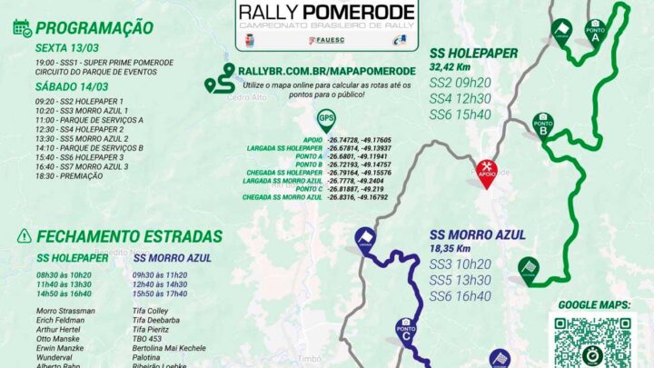 Trânsito será interditado na Tifa Colley para realização do Campeonato de Rally