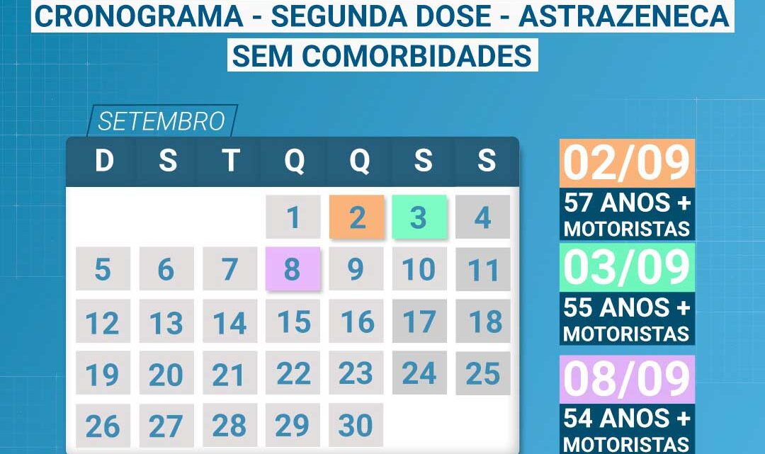 Timbó – Confira o cronograma da segunda dose da vacina da Covid-19 para a próxima semana