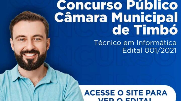 Técnico de informática – Câmara de Timbó divulga concurso público