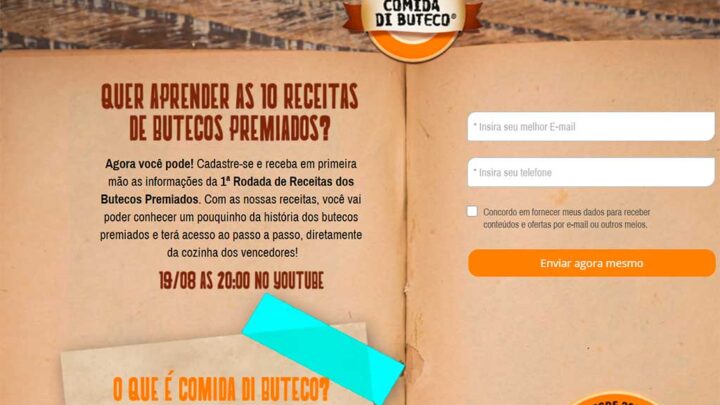 Plataforma Sympla – Comida di Buteco lança curso de receitas premiadas