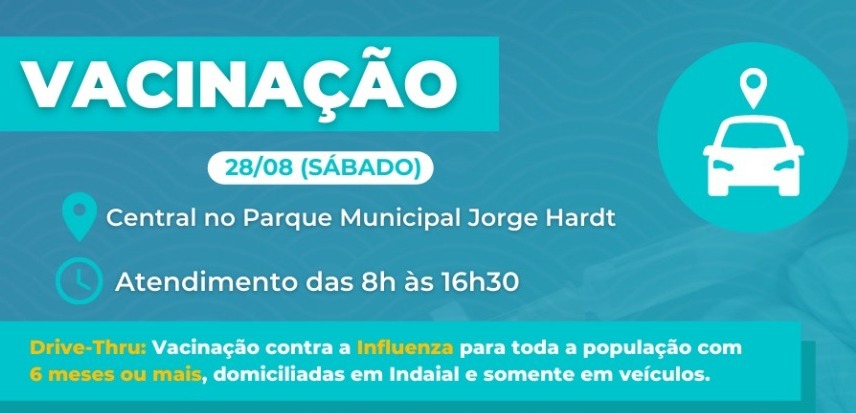 Indaial – Saúde realiza Drive-Thru de vacinação contra a Influenza e aplicação da 2ª dose da Covid