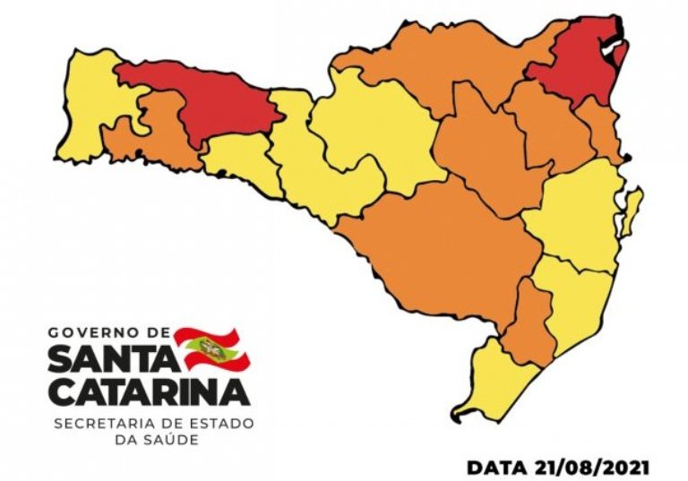 Coronavírus: Confira como ficou a Matriz de Risco Potencial deste sábado em SC