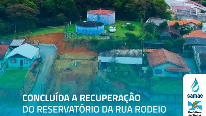 SAMAE Timbó conclui recuperação do reservatório da Rua Rodeio