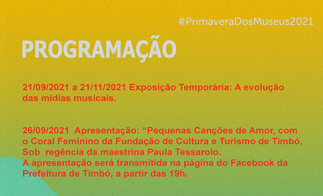 Timbó – Museu da Música participa da 15ª Primavera dos Museus