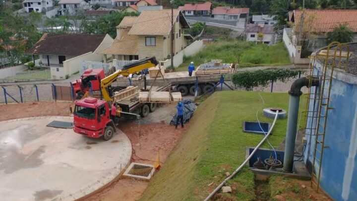 Samae Timbó – Novo reservatório da ETA começa a ganhar forma