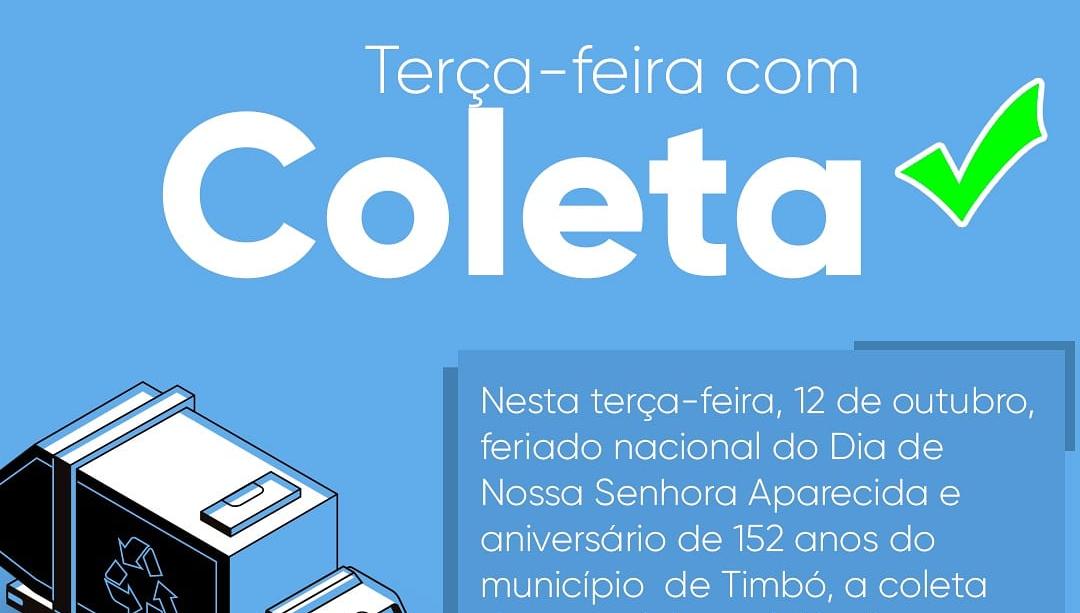 Timbó – Coleta de materiais recicláveis e resíduos orgânicos funciona normalmente neste feriado