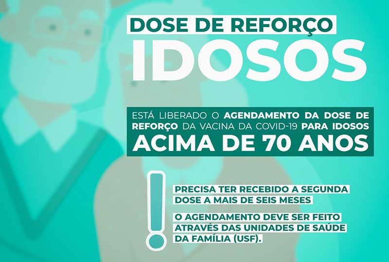 Covid-19 – Timbó inicia agendamento da dose de reforço para idosos a partir dos 70 anos