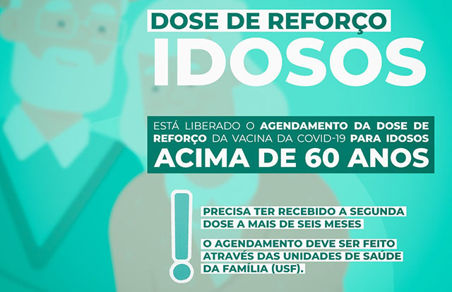 Timbó inicia agendamento da dose de reforço da vacina contra Covid-19 para idosos a partir dos 60 anos