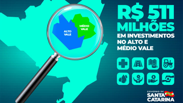 SC – Em dois dias, Carlos Moisés anuncia investimentos de R$ 511 milhões para o Alto e Médio Vale