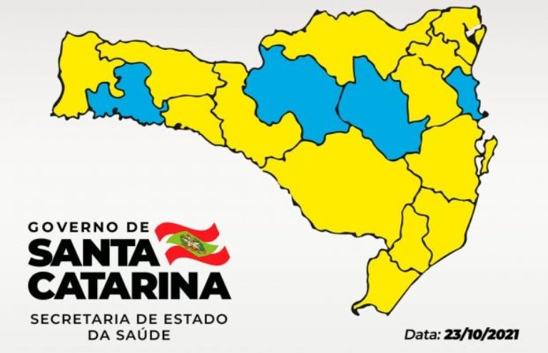 Coronavírus: Matriz de Risco aponta 13 regiões no nível alto e quatro no moderado em SC – 23/10/2021