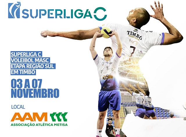 Timbó sedia jogos da Superliga C de Voleibol nesta semana