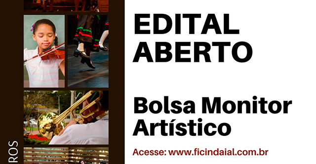 Indaial – Abertas as inscrições para vagas de Bolsa Monitor Artístico da FIC até 10 de dezembro