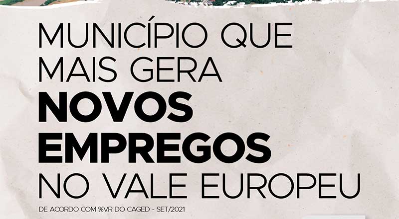 Ascurra lidera índice de geração de empregos no Vale Europeu em setembro