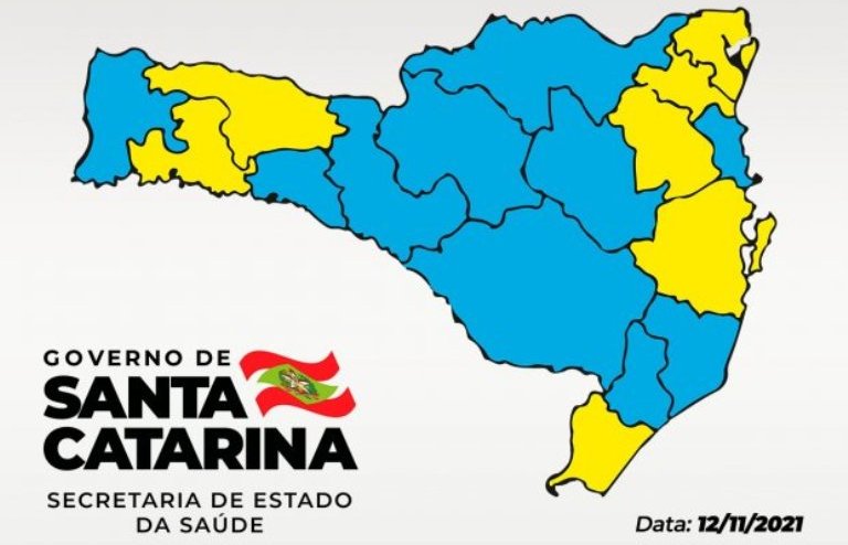 Coronavírus: Matriz de Risco aponta 10 regiões no nível moderado em SC – 13/11/2021