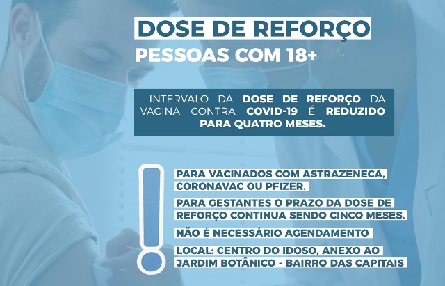 Timbó reduz intervalo da dose de reforço da vacina contra Covid-19 para quatro meses