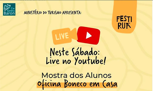 Mostra da Oficina Bonecos em Casa apresenta trabalhos desenvolvidos pelos alunos durante o 3º Festirua