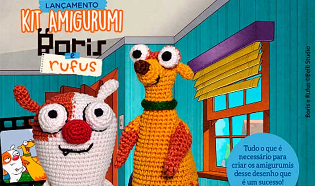 Círculo S/A lança kits de amigurumi da série animada Boris e Rufus