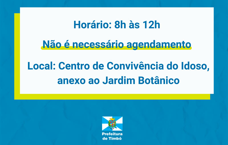 Timbó realiza testes de Covid-19 neste sábado