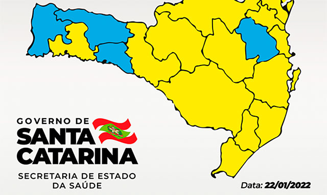 Santa Catariana – Matriz de Risco Regionalizado aponta 13 regiões no nível alto e quatro no nível moderado