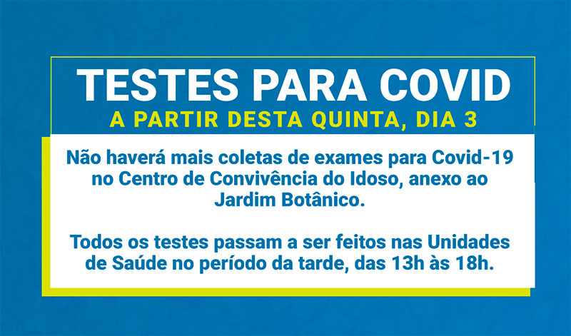 Timbó passa a realizar testes para Covid-19 somente nas Unidades de Saúde