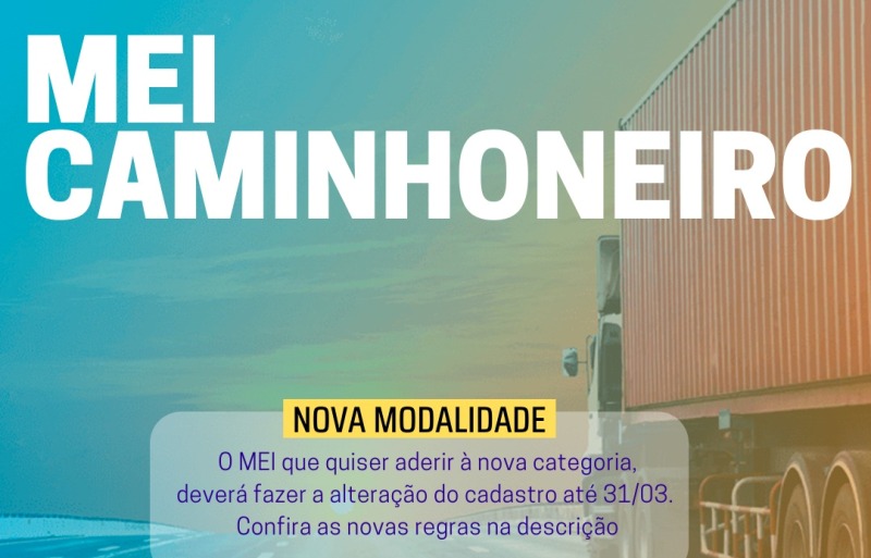 Sala do Empreendedor de Timbó informa sobre nova categoria MEI Caminhoneiro