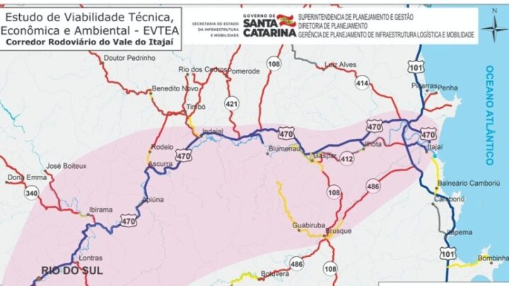 Governo de Santa Catarina estuda via expressa estadual alternativa à BR-470