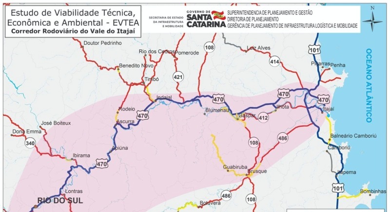 Governo de Santa Catarina estuda via expressa estadual alternativa à BR-470