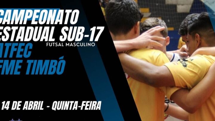 Equipe Associação Timbó Futsal estreia no Campeonato Estadual Sub-17 nesta quinta-feira em Timbó