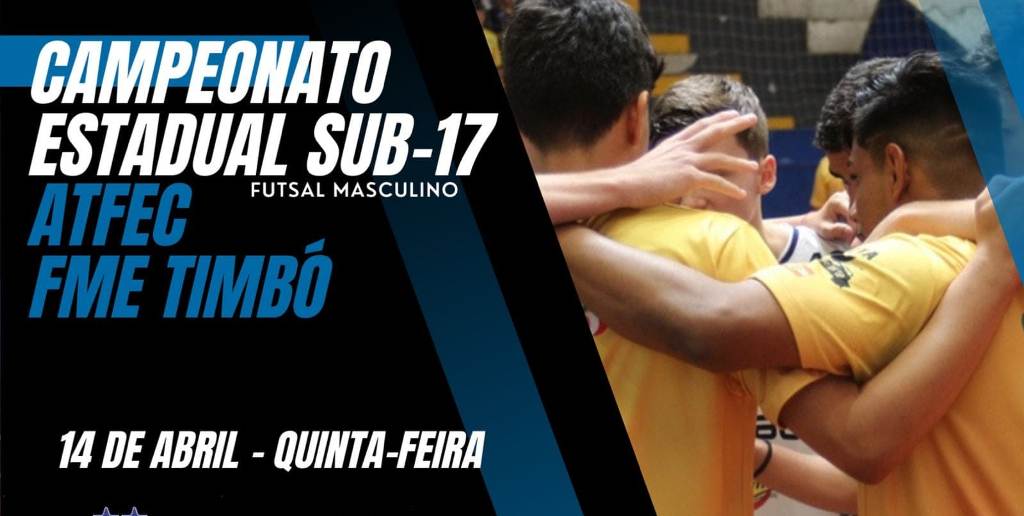 Equipe Associação Timbó Futsal estreia no Campeonato Estadual Sub-17 nesta quinta-feira em Timbó