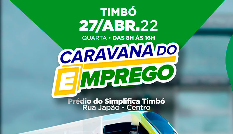 Timbó recebe Caravana do Emprego