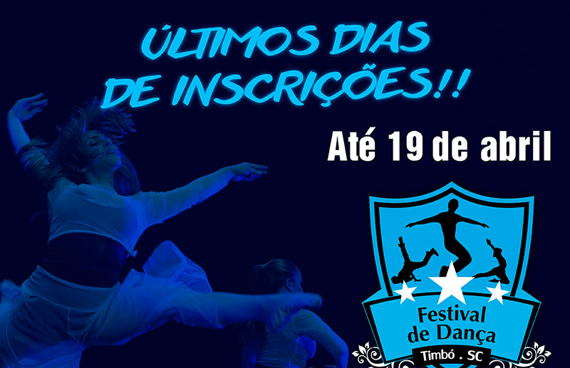 Última semana de inscrições para o Festival de Dança de Timbó