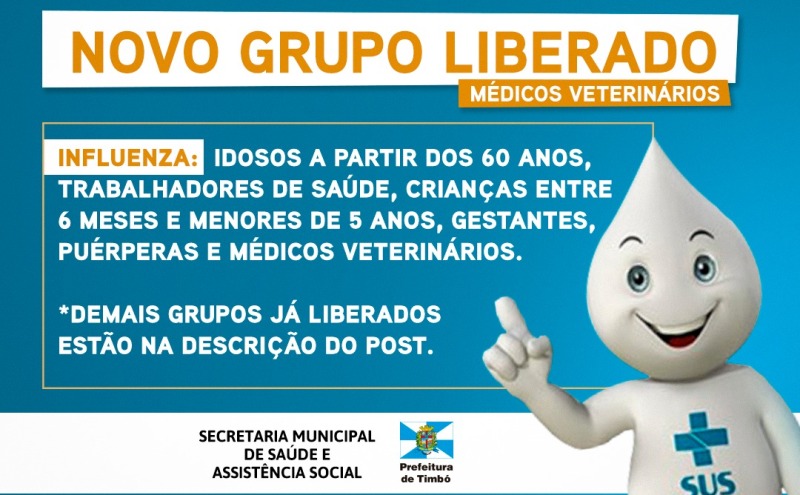 Timbó libera vacina contra Influenza para médicos veterinários