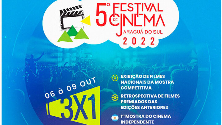 Festival de Cinema de Jaraguá do Sul exibe mais 90 títulos na edição de 2022