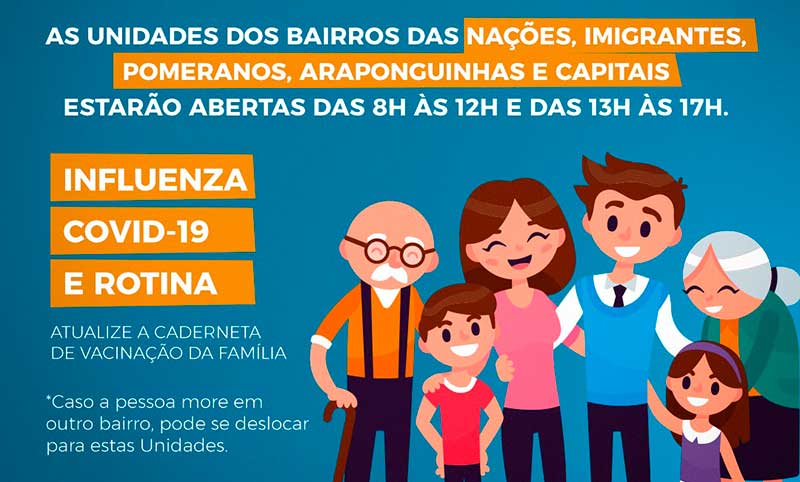 Unidades de Saúde de Timbó abrem neste sábado para aplicação de vacinas