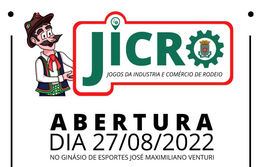 Neste sábado (27/08) tem a abertura do JICRO – Jogos da Indústria e Comércio de Rodeio