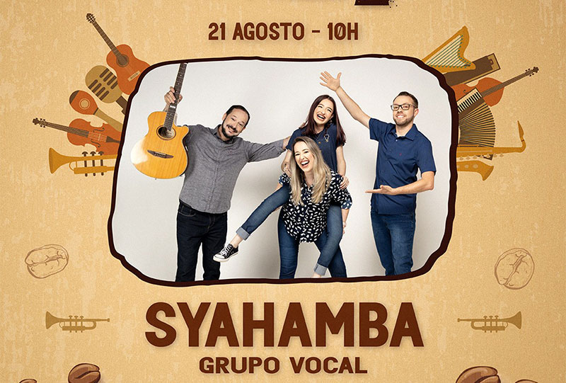 Café Musical com Grupo Vocal Syahamba é no domingo 21 de agosto