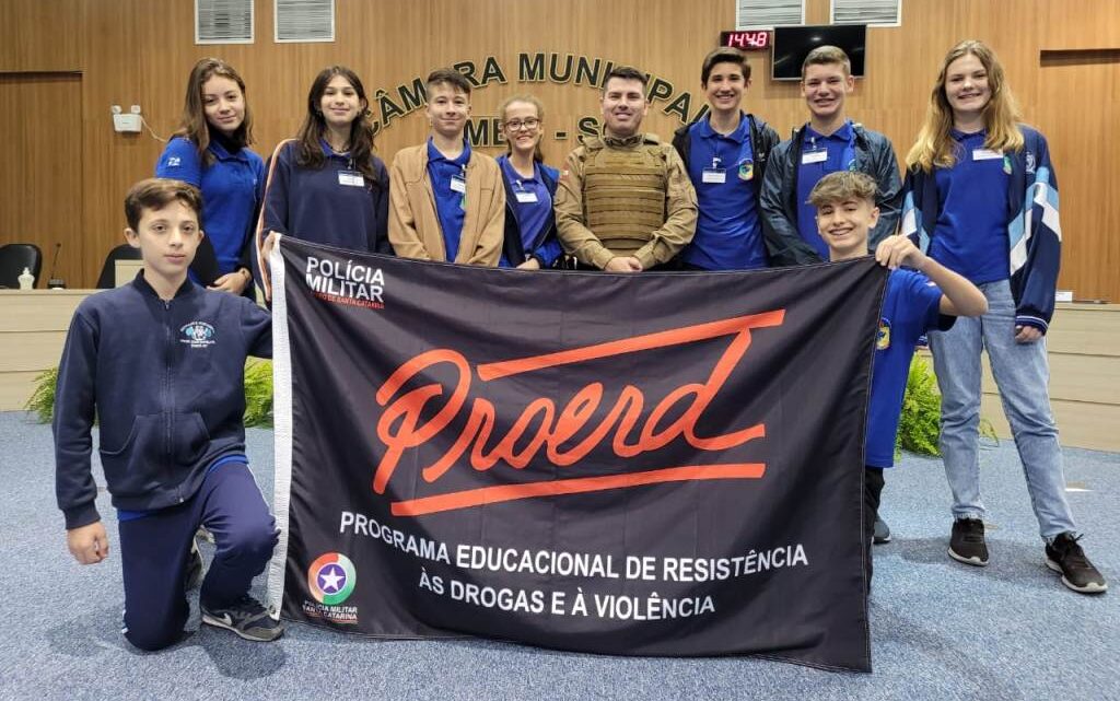 Timbó – PROERD é abordado na Tribuna com Vereadores Jovens