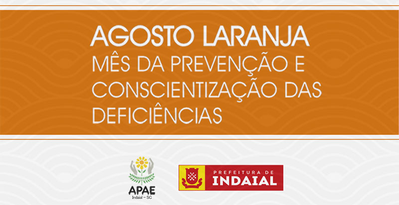 Ações de prevenção e conscientização das deficiências marcam campanha do Agosto Laranja em Indaial