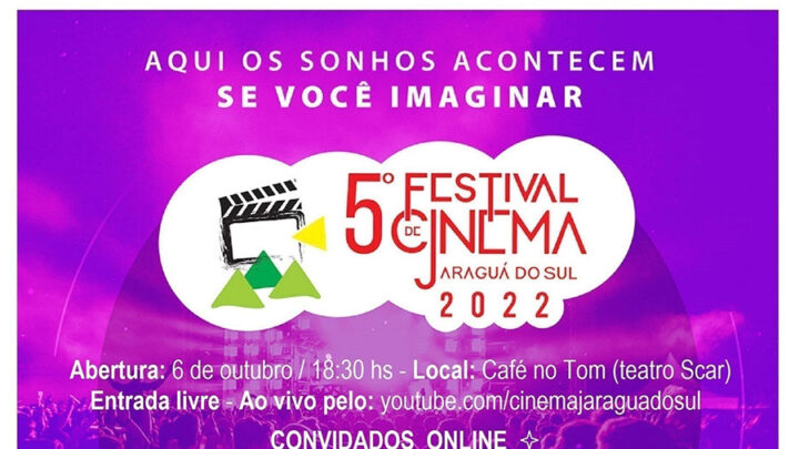 5º Festival de Cinema de Jaraguá do Sul começa dia 6 de outubro com novidades internacionais