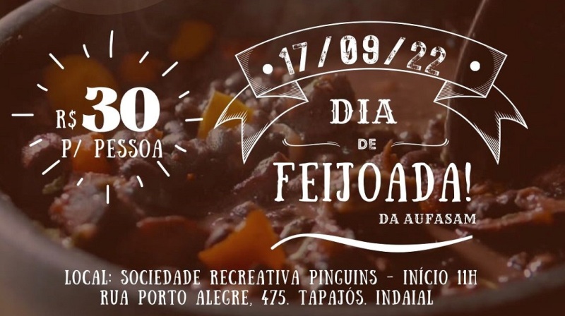 Aufasam Recomeçar de Indaial promove feijoada em prol da saúde mental no dia 17