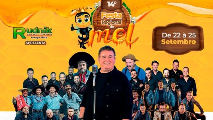 Alto Vale se prepara a 14ª Festa Regional do Mel, com show nacional de Amado Batista