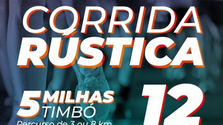 Inscrições abertas para Corrida Rústica Timbó 5 Milhas