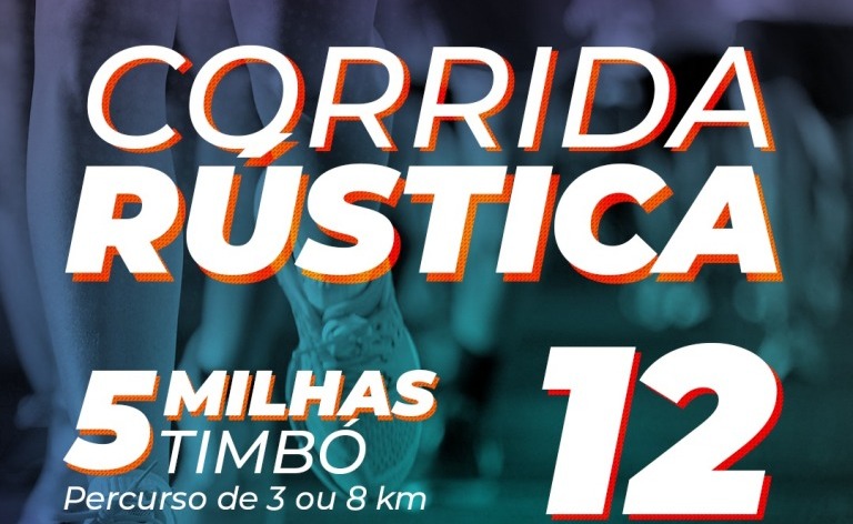 Inscrições abertas para Corrida Rústica Timbó 5 Milhas