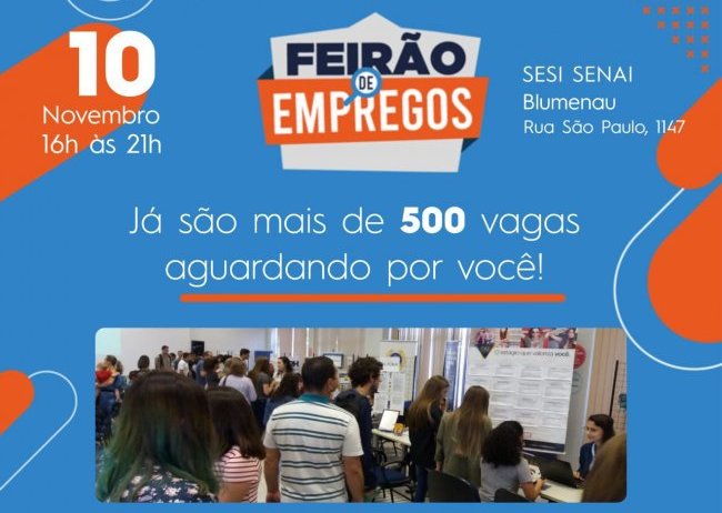 Mundo Senai oferece oficinas, palestras e feirão do emprego em Blumenau