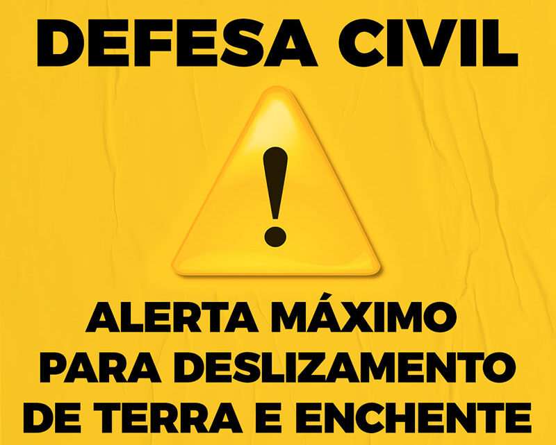 Defesa Civil de Timbó emite novo alerta máximo para mais chuvas e deslizamentos