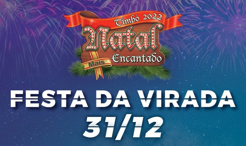 Timbó terá programação de shows e queima de fogos na virada do ano