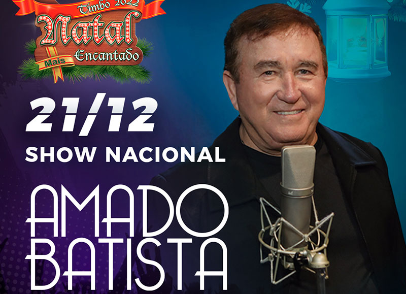 Timbó recebe Amado Batista na próxima quarta-feira