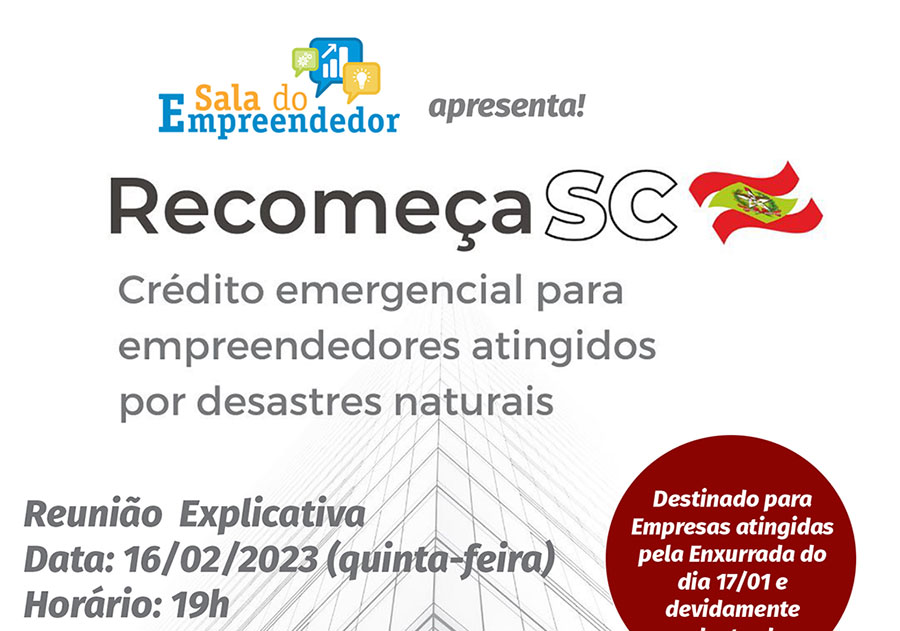 Prefeitura de Rodeio promove reunião sobre o Programa Recomeça SC nesta quinta-feira(16/02)